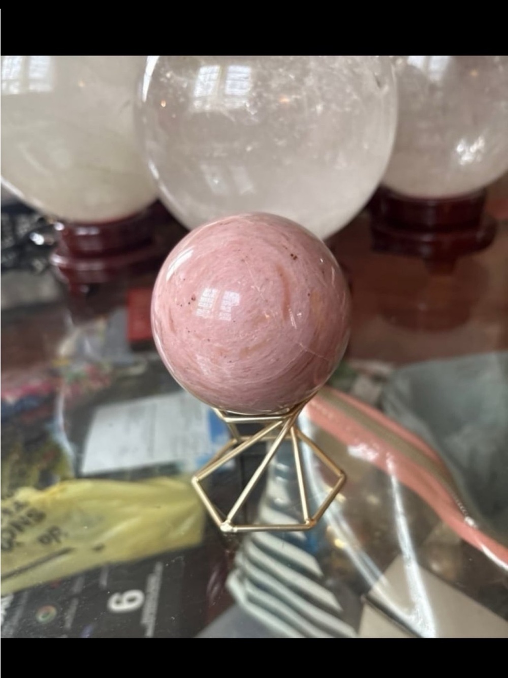 Pink Rhodonite Sphere - Picture 4 of 8